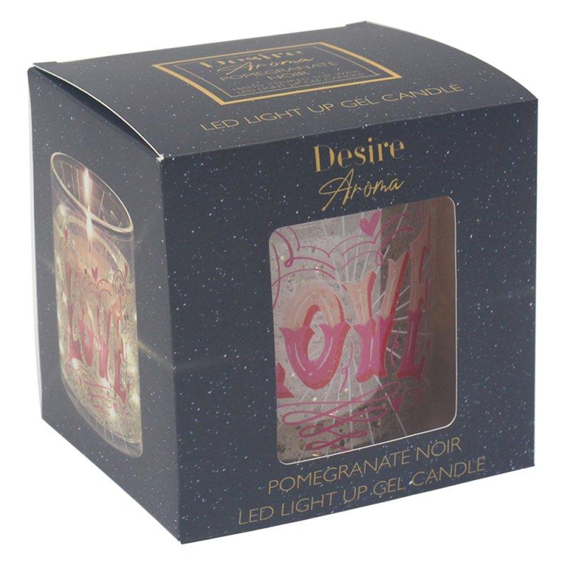 Lesser & Pavey LED GEL CANDLE LOVE POMEGRANATE NOIR LP76715