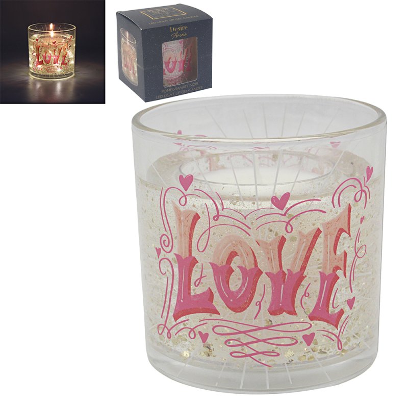 lesser & pavey LED GEL CANDLE LOVE POMEGRANATE NOIR LP76715