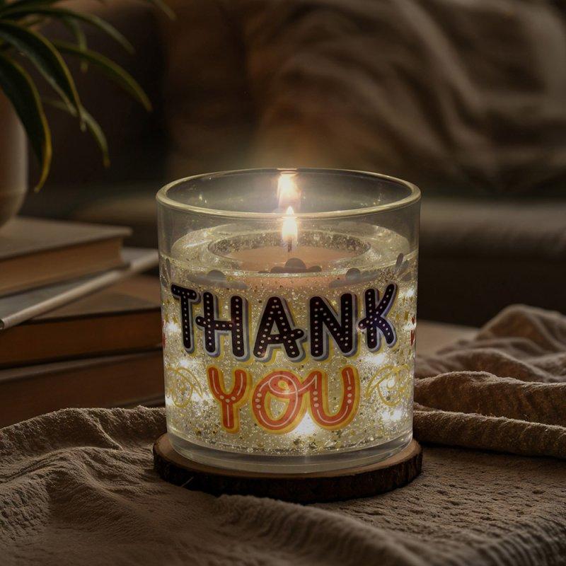 Lesser & Pavey LED GEL CANDLE THANK YOU POMEGRANATE NOIR LP76716