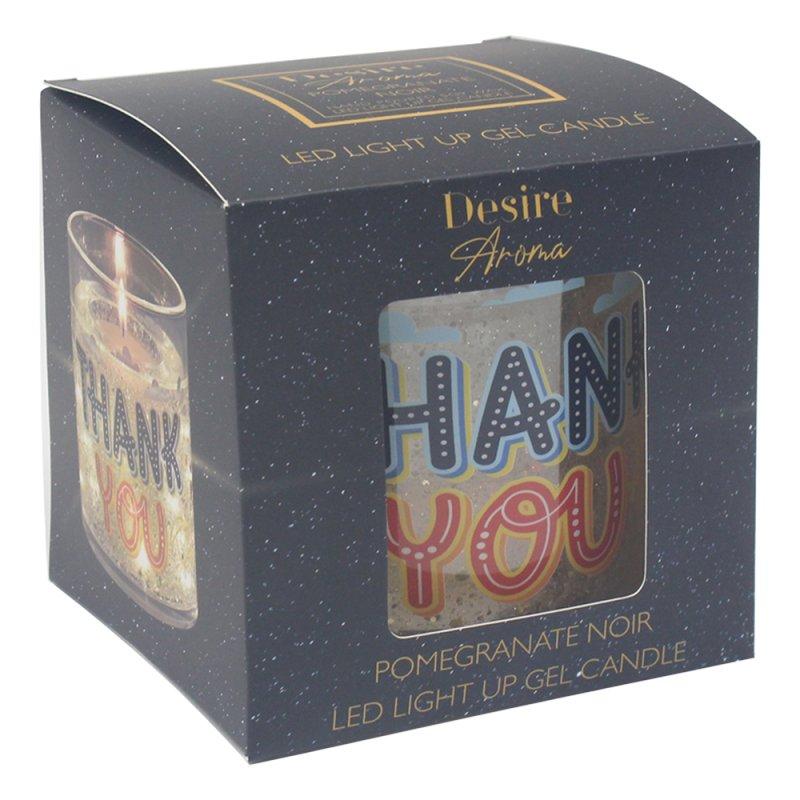 Lesser & Pavey LED GEL CANDLE THANK YOU POMEGRANATE NOIR LP76716