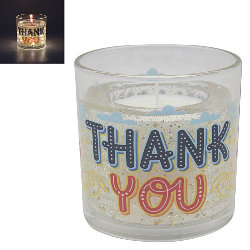 Lesser & Pavey LED GEL CANDLE THANK YOU POMEGRANATE NOIR LP76716