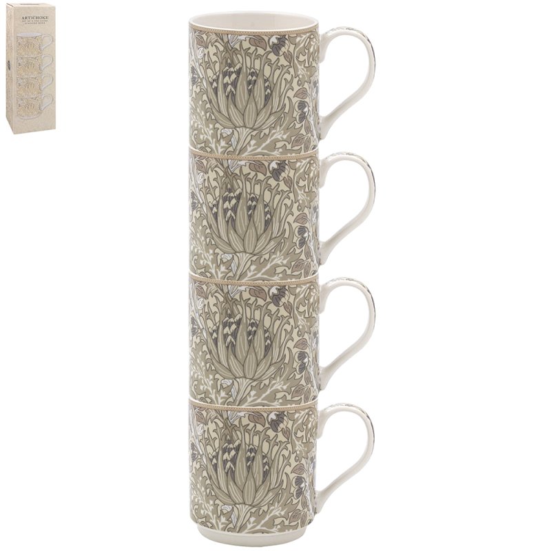 Lesser & Pavey ARTICHOKE STACKING MUGS SET 4 LP96656