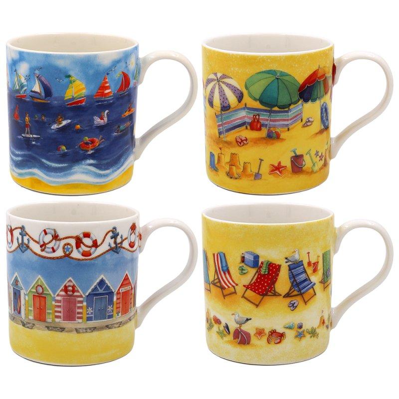 Lesser & Pavey BEACH MUG 4 ASST LP96472