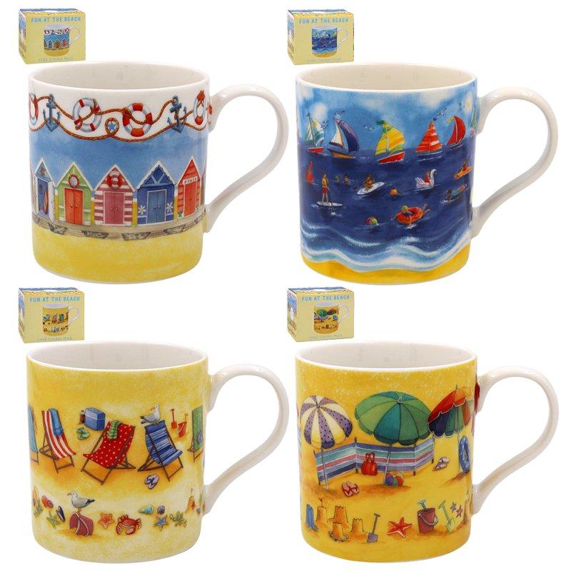 lesser & pavey BEACH MUG 4 ASST LP96472