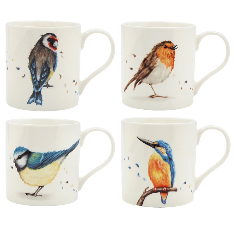 Lesser & Pavey BIRDS MUGS 4 ASST LP96735