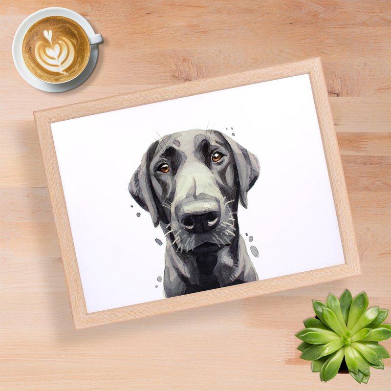 lesser & pavey BLACK LABRADOR LAPTRAY LP75188