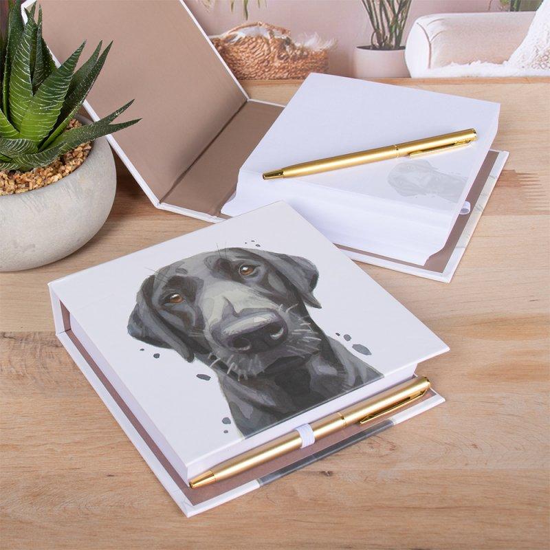 lesser & pavey BLACK LABRADOR MEMO BLOCK LP75176