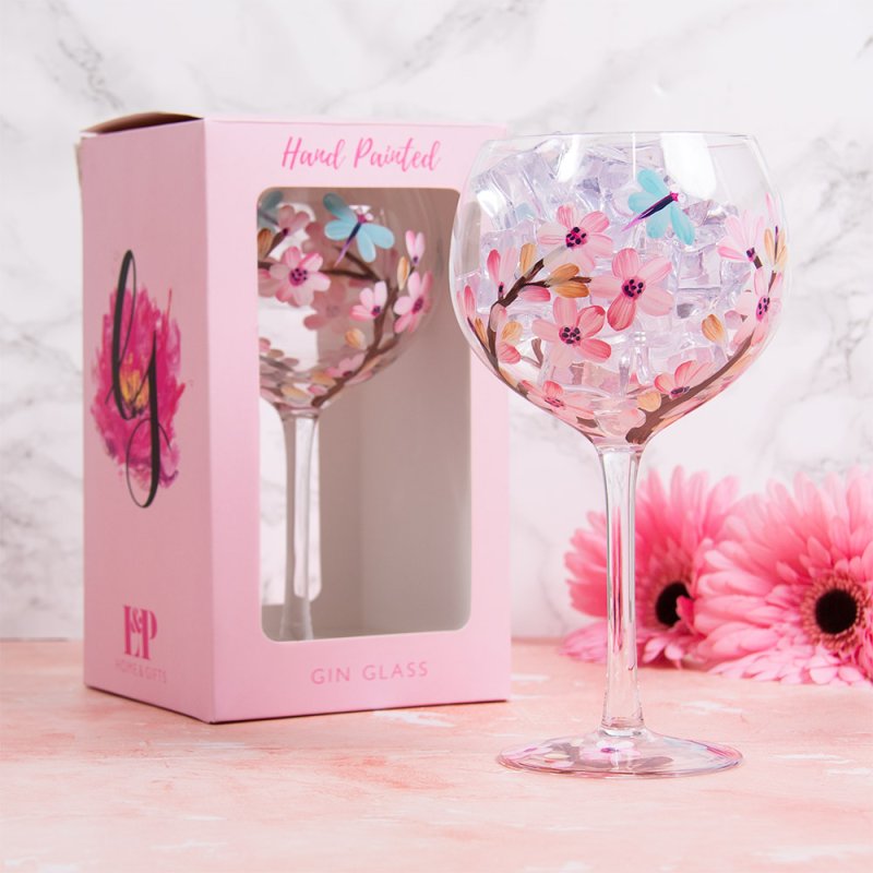 lesser & pavey BLOSSOM & DRAGONFLY GIN GLASS LP48097