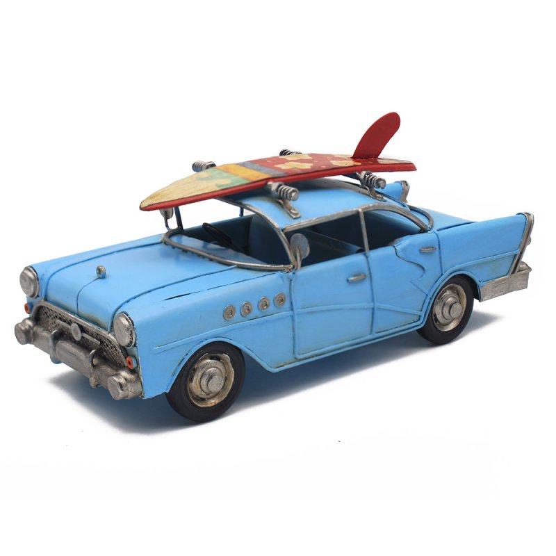 Lesser & Pavey BLUE CAR WITH SURFBOARD LP48843