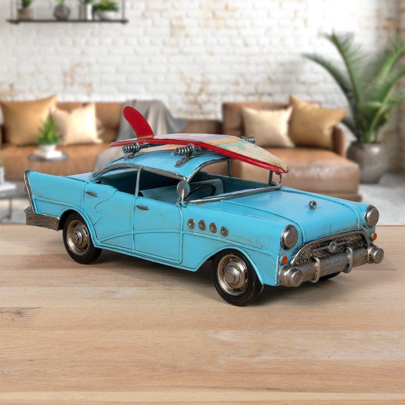 lesser & pavey BLUE CAR WITH SURFBOARD LP48843
