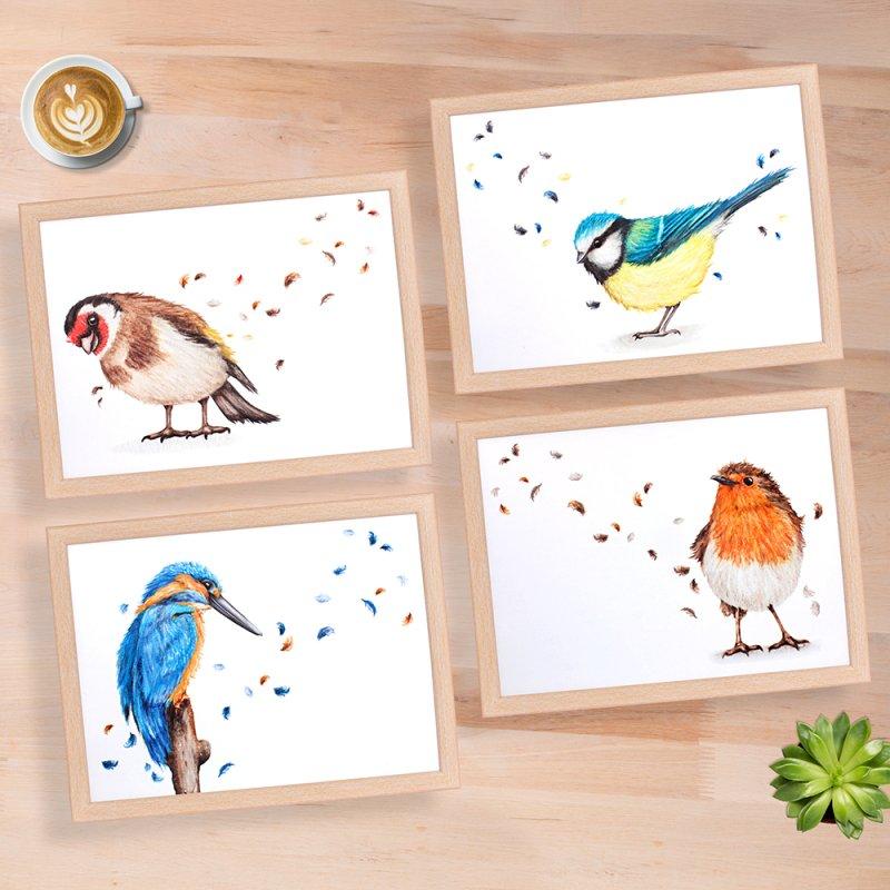 lesser & pavey BRITISH BIRDS LAPTRAY 4 ASST LP96741