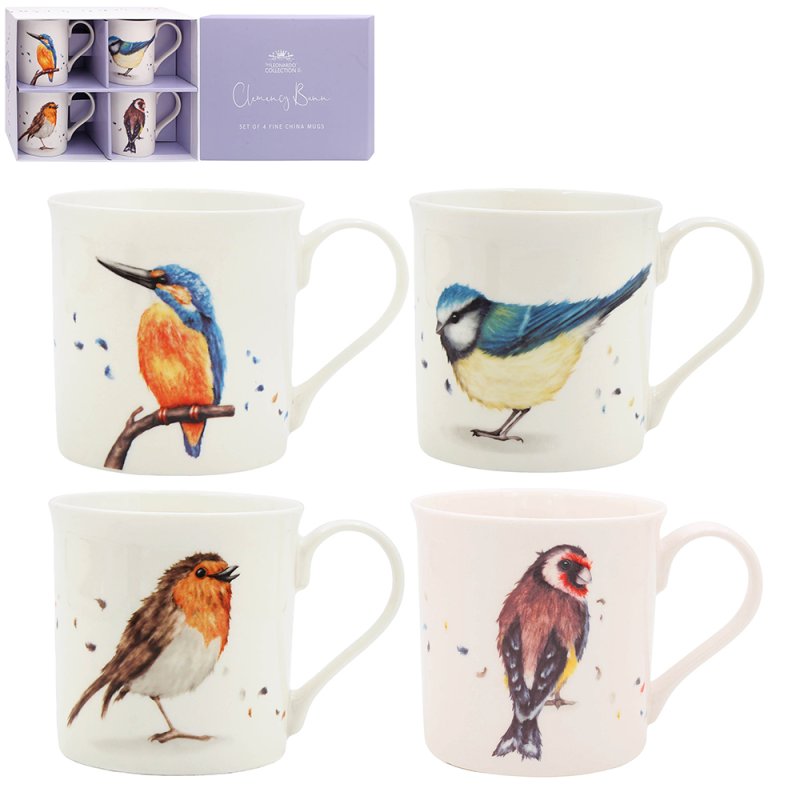Lesser & Pavey BRITISH BIRDS MUGS SET 4 LP96737