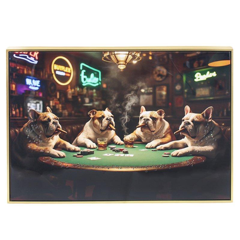 Lesser & Pavey BULLDOGS POKER WALL ART LP76190