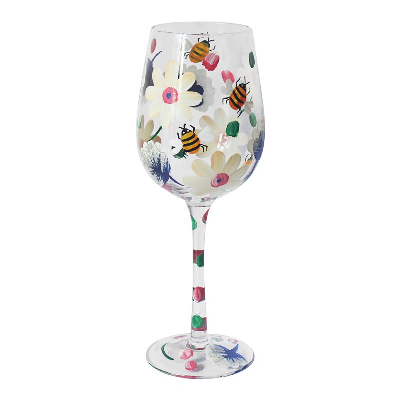 Lesser & Pavey BUSY BEES WINE GLASS LP75755