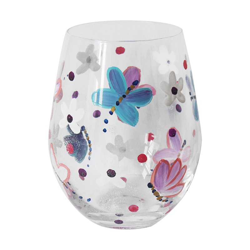 Lesser & Pavey BUTTERFLIES STEMLESS GLASS LP75761