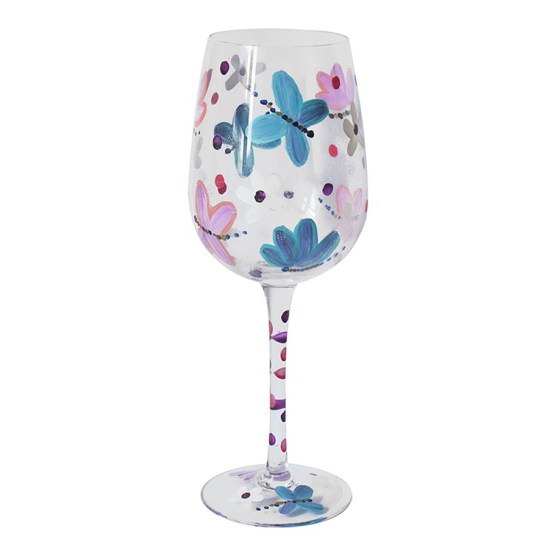 Lesser & Pavey BUTTERFLIES WINE GLASS LP75753