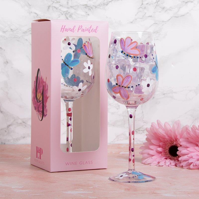 lesser & pavey BUTTERFLIES WINE GLASS LP75753