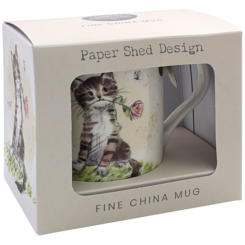 Lesser & Pavey CAT WITH ROSE MUG LP96432
