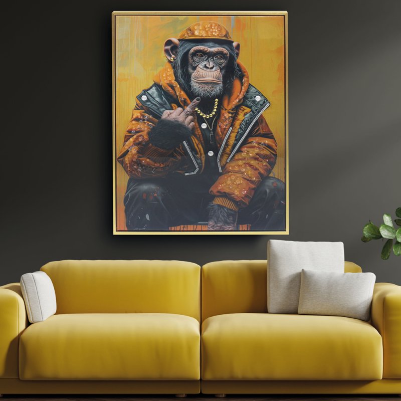 lesser & pavey CHIMP LIFE WALL ART LP75627