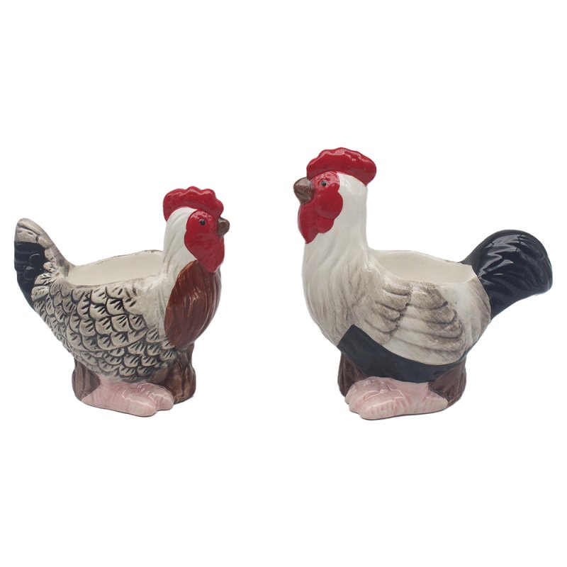 lesser & pavey COCKEREL AND HEN EGG CUPS LP74890