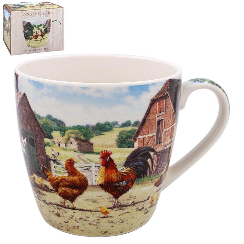 lesser & pavey COCKEREL & HEN BREAKFAST MUG LP95941