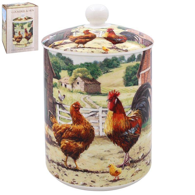 lesser & pavey COCKEREL & HEN CANISTER LP95947