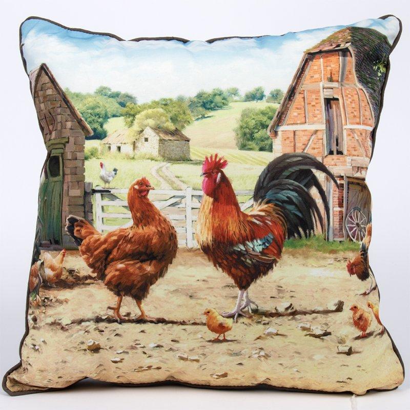 lesser & pavey COCKEREL & HEN CUSHION LP95963