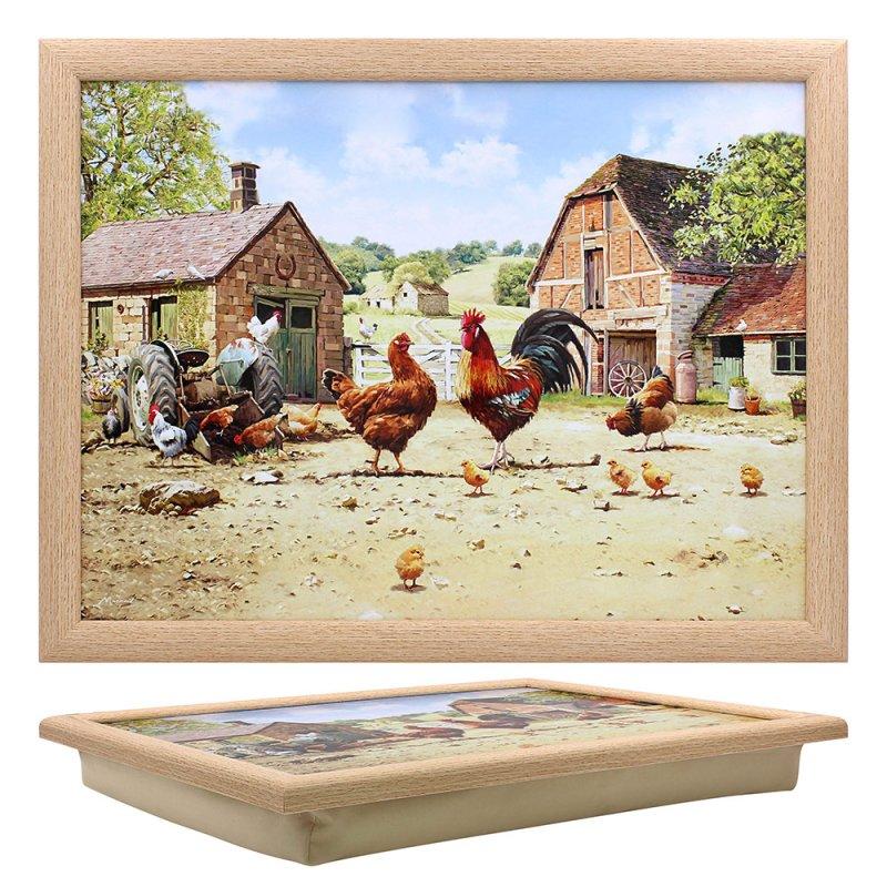 lesser & pavey COCKEREL & HEN LAPTRAY LP95960