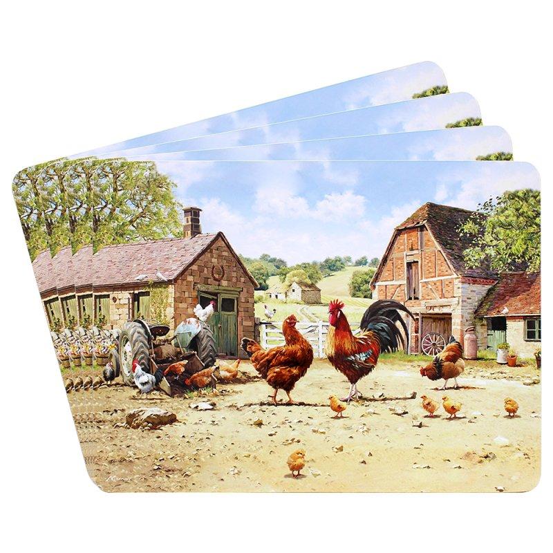 Lesser & Pavey COCKEREL & HEN PLACEMATS SET 4 LP95954
