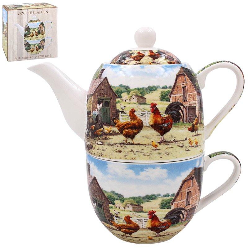 lesser & pavey COCKEREL & HEN TEA FOR ONE LP95948
