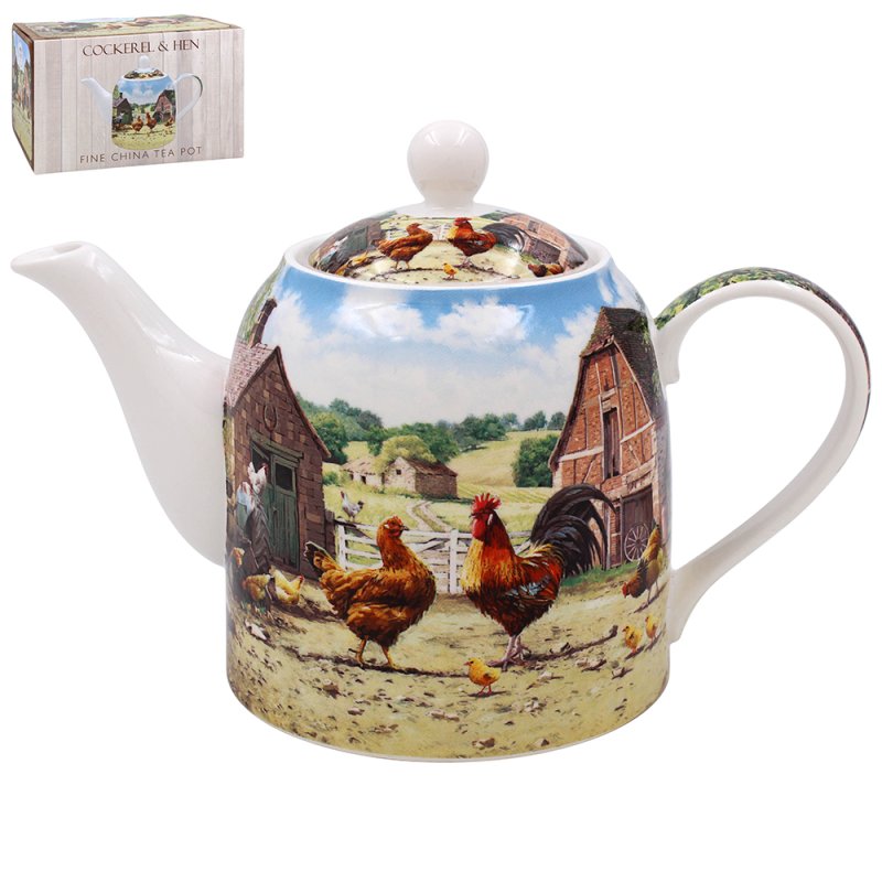 lesser & pavey COCKEREL & HEN TEA POT LP95949