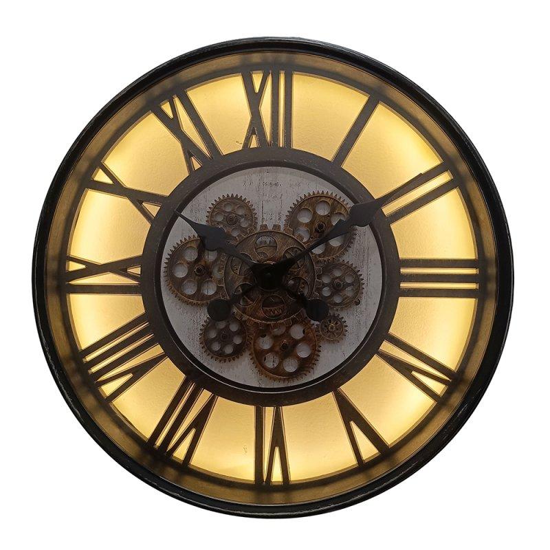 Lesser & Pavey COG CLOCK LIGHT UP BLACK 51CM LP76489