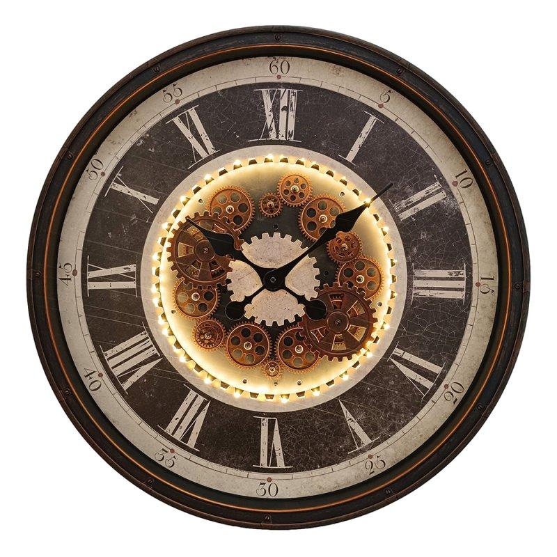 Lesser & Pavey COG CLOCK LIGHT UP GOLD 76CM LP76494