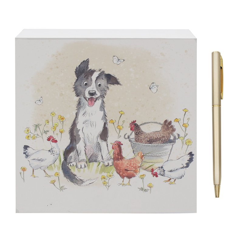 lesser & pavey COLLIE & HENS MEMO PAD LP96449