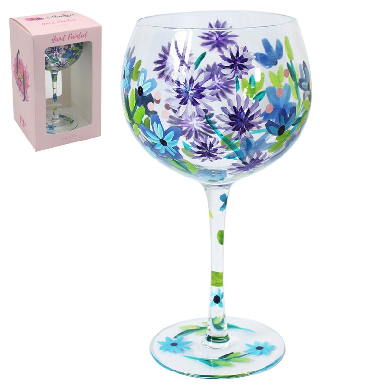 Lesser & Pavey CORNFLOWERS GIN GLASS LP72900