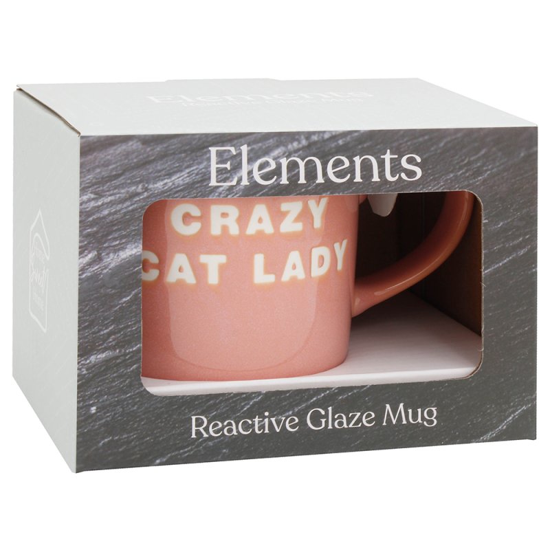 Lesser & Pavey CRAZY CAT LADY MUG -PINK LP76368