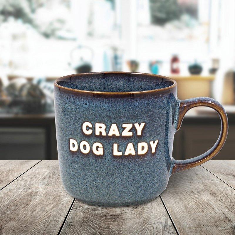 lesser & pavey CRAZY DOG LADY MUG -BLUE LP76369