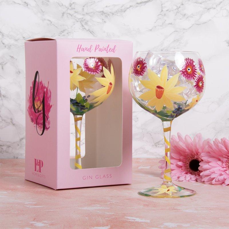lesser & pavey DAFFODILS GIN GLASS LP75743