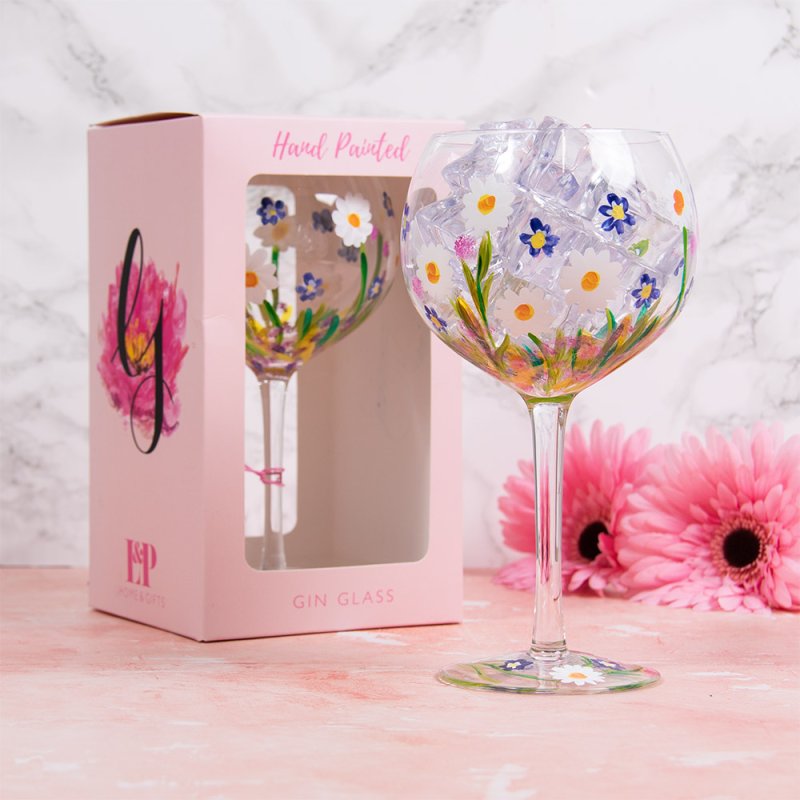 lesser & pavey DAINTY DAISIES GIN GLASS LP46703