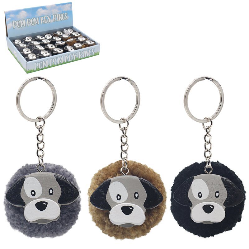 lesser & pavey DOG KEYRING 3 ASST LP75446