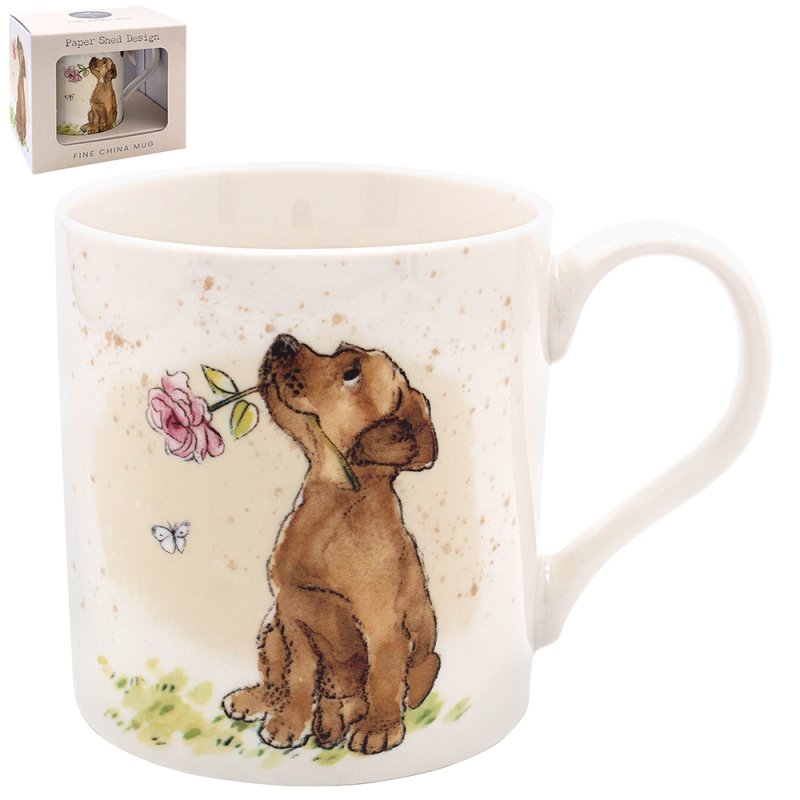 Lesser & Pavey DOG WITH ROSE MUG LP96434