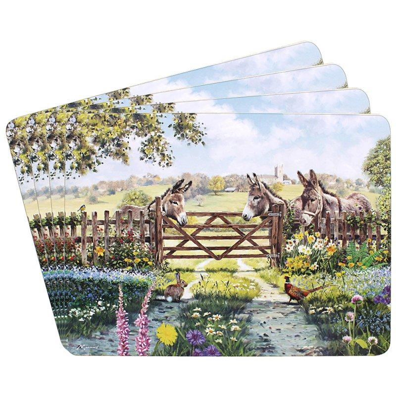 Lesser & Pavey DONKEY PLACEMATS SET 4 LP96556