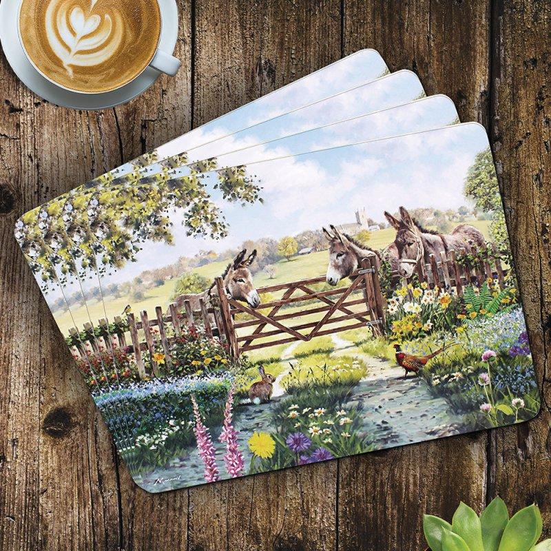 lesser & pavey DONKEY PLACEMATS SET 4 LP96556
