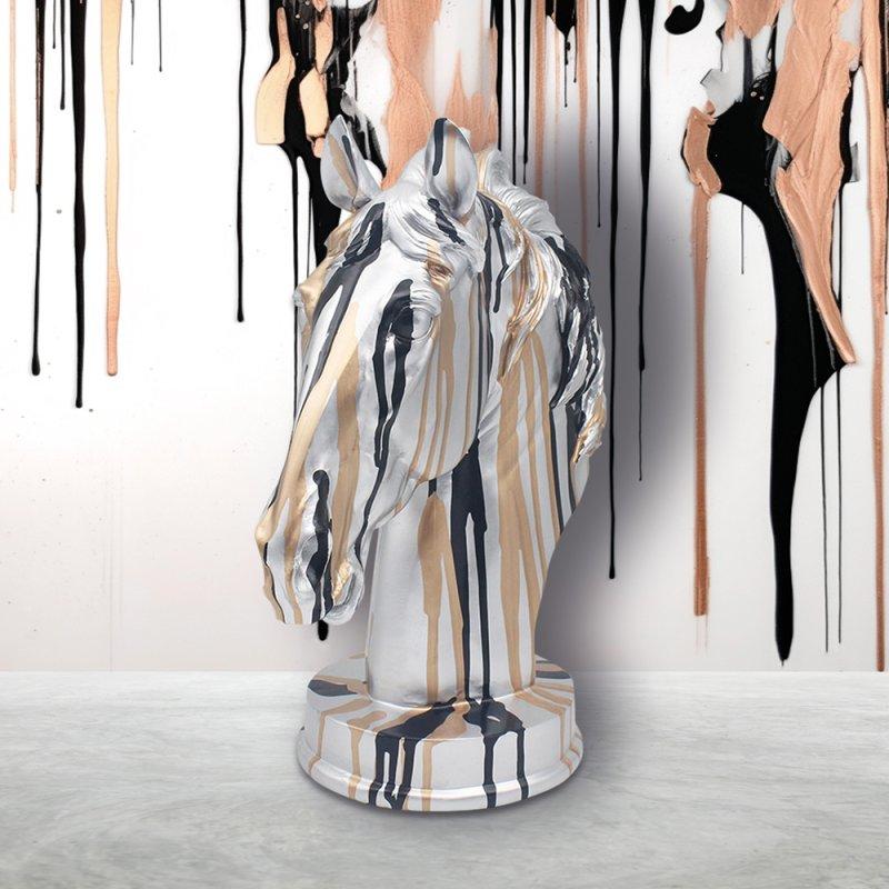 lesser & pavey DRIP ART HORSE BUST SILVER LP74320