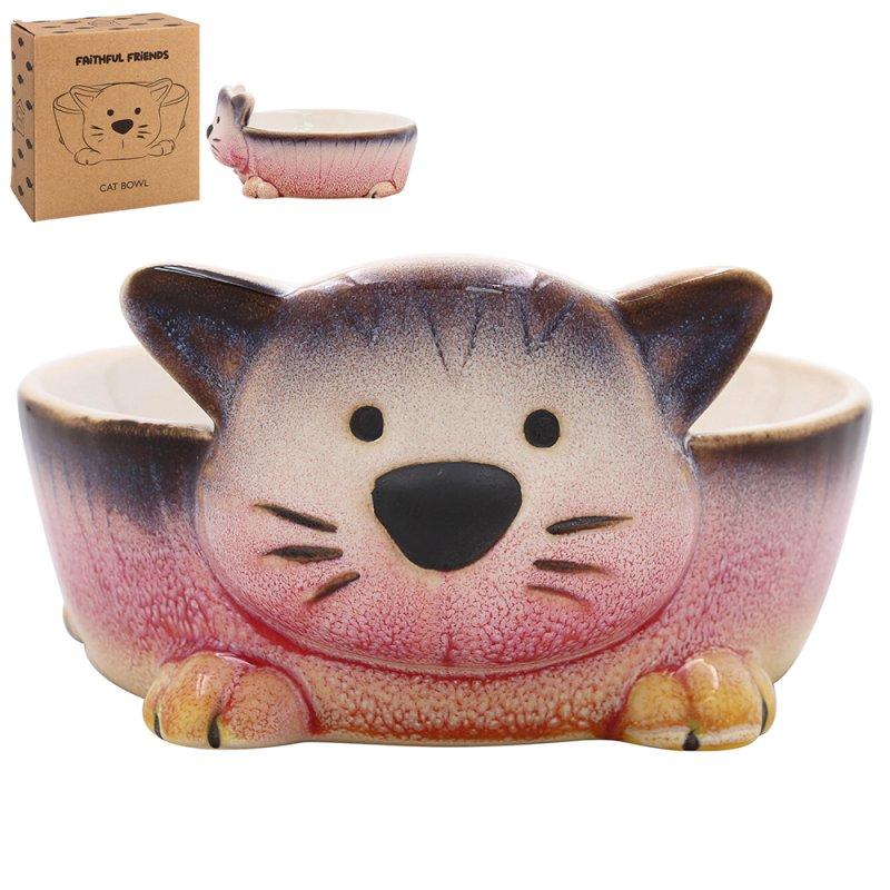 Lesser & Pavey FAITHFUL FRIENDS CAT BOWL LP73811
