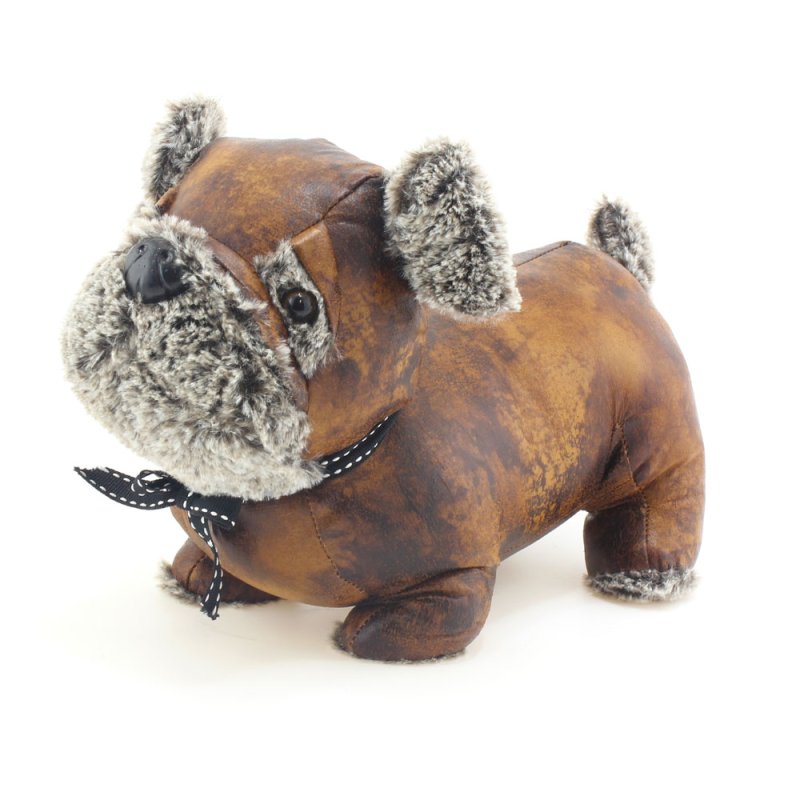 lesser & pavey FAUX LEATHER PUG DOORSTOP LP29725