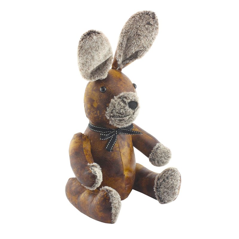 lesser & pavey FAUX LEATHER RABBIT DOORSTOP LP27326