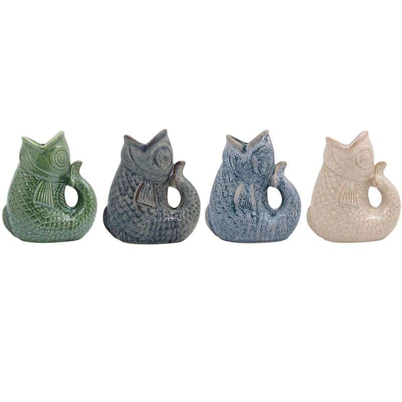 Lesser & Pavey FISH JUG / VASE 17CM 4 ASST LP76718