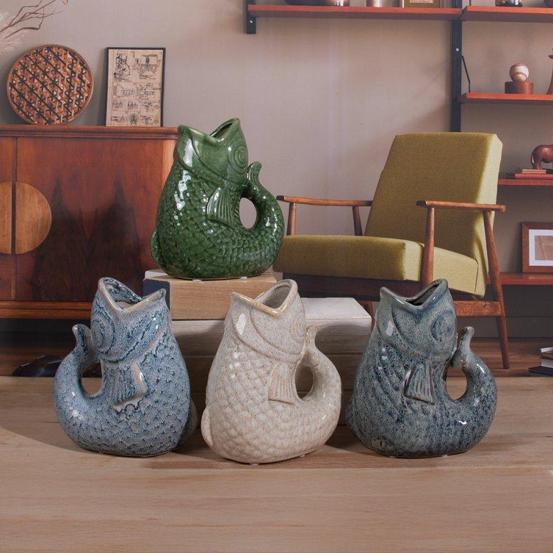 lesser & pavey FISH JUG / VASE 17CM 4 ASST LP76718