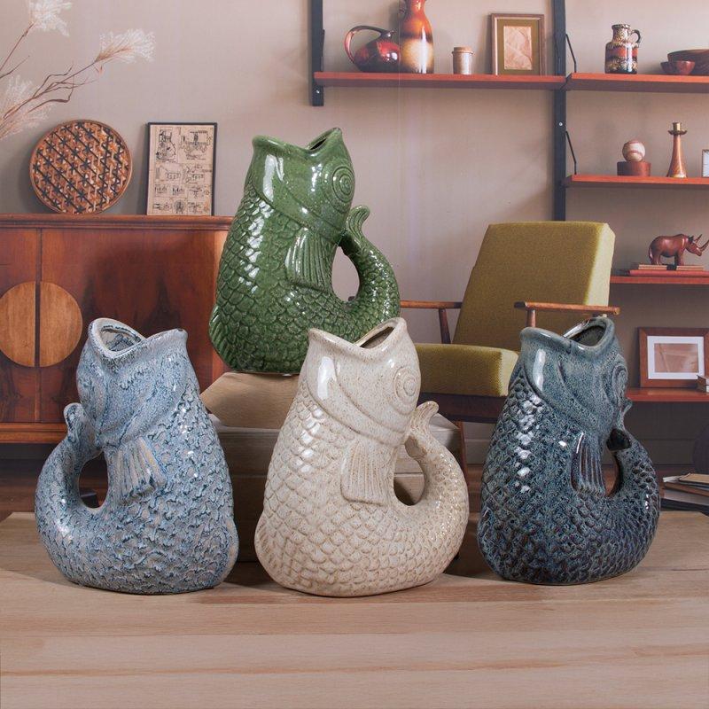 lesser & pavey FISH JUG / VASE 23CM 4 ASST LP76723